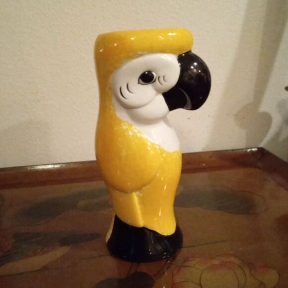 Tiki Parrot Drinking Glass or Vase - Picture 3 of 6